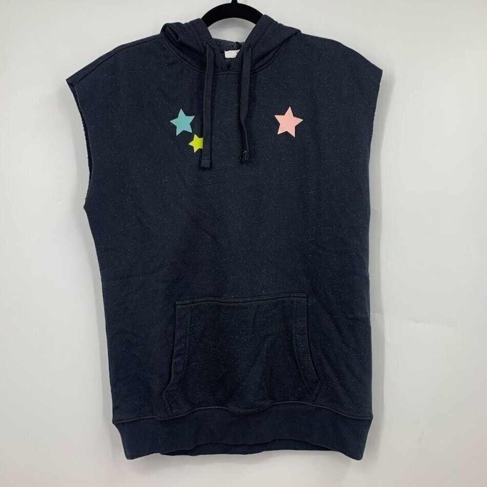 BP Women's Nordstrom Gray Charcoal Be Proud 3‎ Stars Sleeveless Hoodie SZ XS NWT